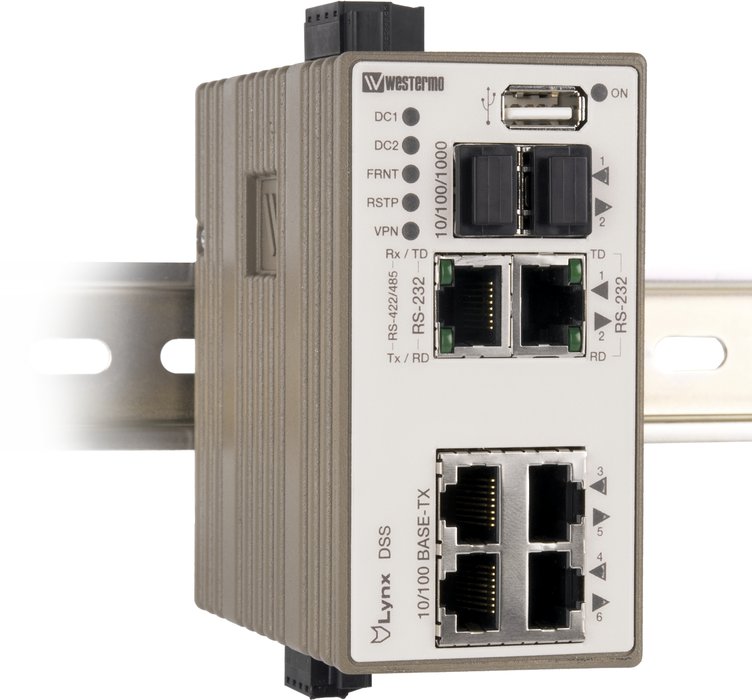 Lynx DSS - nowy przełącznik z serwerem firmy Westermo dla urządzeń szeregowych